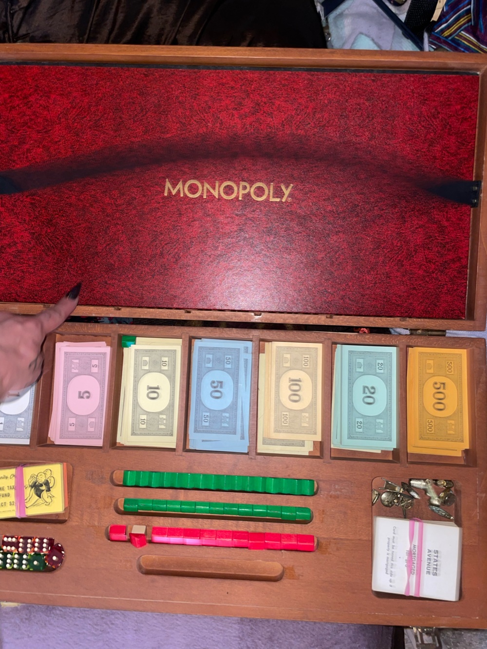 Rare Vintage Monopoly Classic Board Game Set – Red